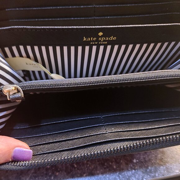 Kate Spade Zip Wallet - Metallic Pink - Like New - Picture 4 of 11